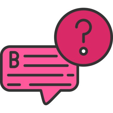 Soru balonu. Basit tasarım