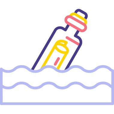 Su. Web simgesi basit illüstrasyon