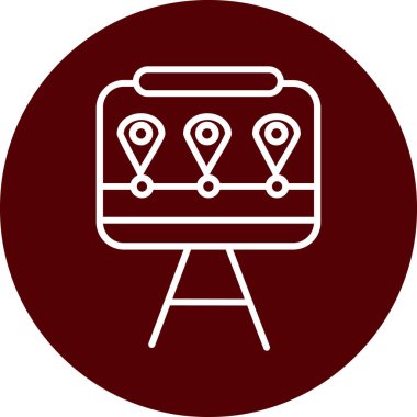 Bir harita simgesinin vektör illüstrasyonu