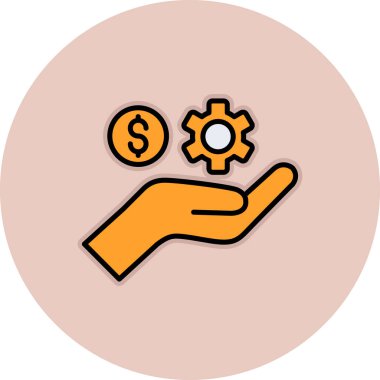 Para ve finans için İş Yönetimi Düz simgesi