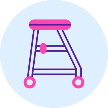 Wheel cart modern simgesi, vektör illüstrasyonu