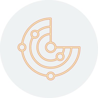 Dairesel testereli bir dairenin vektör simgesi