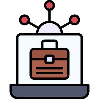  Serbest Çalışma Web simgesi basit vektör illüstrasyonu