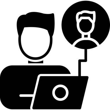 iş toplantısı simgesi ve vektör illüstrasyonu beyaz arkaplanda izole edildi