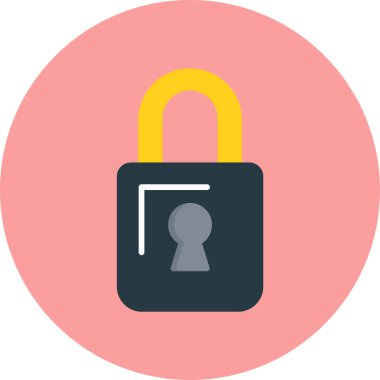 kilit simgesi, vektör illüstrasyonu