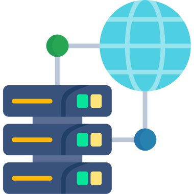 düz biçimli veri ağı sunucu simgesi