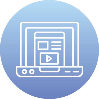 Bilgisayar. Web simgesi basit illüstrasyon