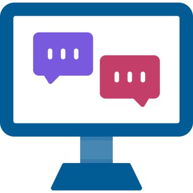 Konuş. Web simgesi basit illüstrasyon