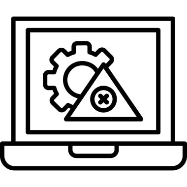 dizüstü bilgisayar dişli simgesi, özet biçimi