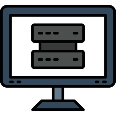 bilgisayar izleme simgesi, vektör illüstrasyon tasarımı