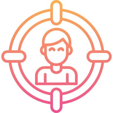 Avatar man simgesi, vektör illüstrasyonu