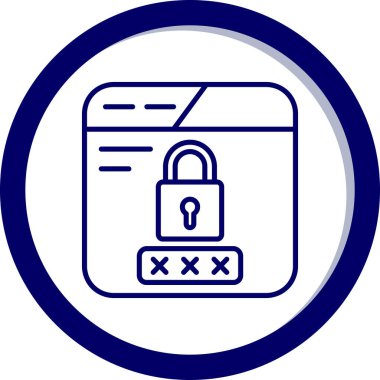 Kilit simgesinin vektör illüstrasyonu