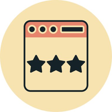 Reyting. Web simgesi basit tasarım