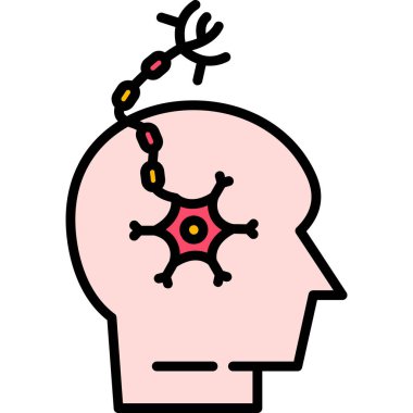 Ampullü beyin, illüstrasyon, beyaz arkaplanda vektör