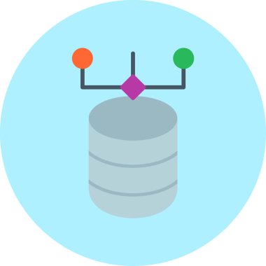 veri depolama düz vektör simgesi