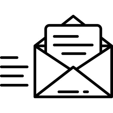 İleti Vektörü Satır Simgesi Tasarımı