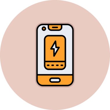 Cep telefonu simgesinin vektör illüstrasyonu