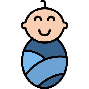 Bebeğim. Web simgesi basit illüstrasyon