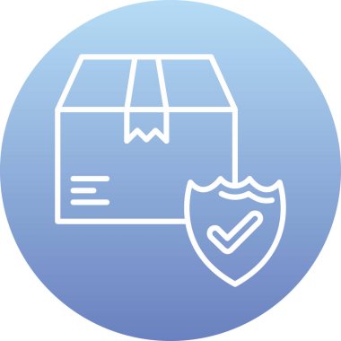 Mavi ve beyaz bir ikonun vektör illüstrasyonu.