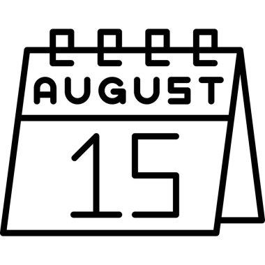 Tarihi ve 11 Ağustos tarihli kişisel ve ticari takvimin çizimi