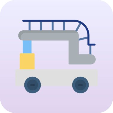  Uçak Merdiveni Web simgesi, vektör illüstrasyonu