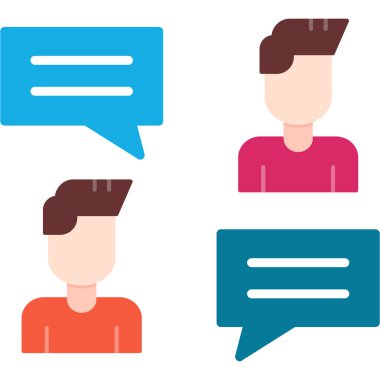 Konuşma baloncukları ikon vektör çizimi