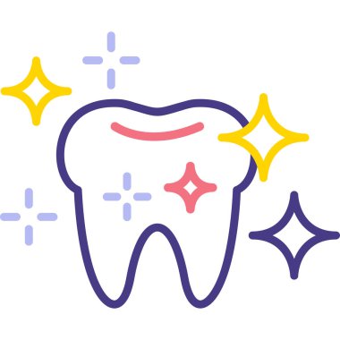 diş simgesi vektör illüstrasyonu