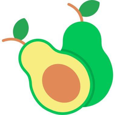 meyve meyve ikonu düz stil