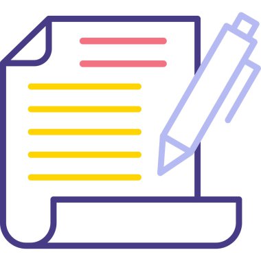 Kalem. Web simgesi basit illüstrasyon