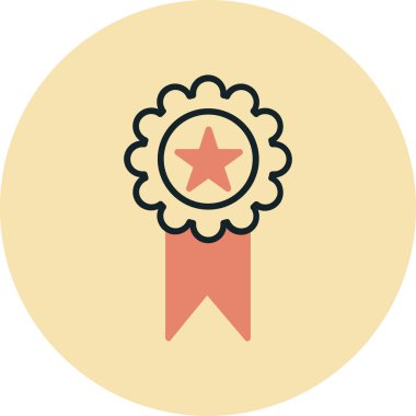 Rozet. Web simgesi basit illüstrasyon