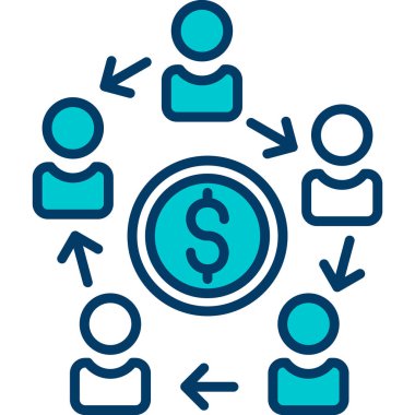 Dolar. Web simgesi basit illüstrasyon