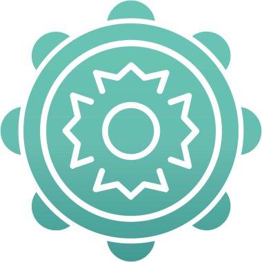 Eşsiz Güneş Vektörü Kabartma Simgesi