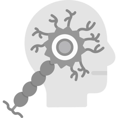 Beyin. Web simgesi basit illüstrasyon