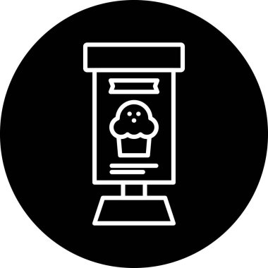 Gıda modern simgesinin vektör çizimi