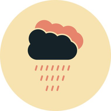 Bulut. Web simgesi basit illüstrasyon