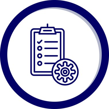 Kontrol listesi simgesi, vektör illüstrasyonu