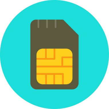 SIM kart. Basit illüstrasyon