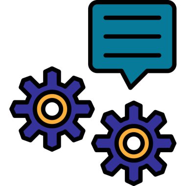 Dişliler. Web simgesi basit illüstrasyon