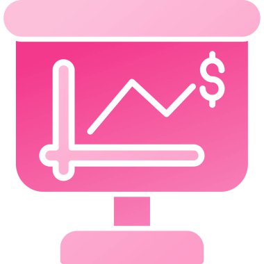 vektör pembe dolar simgesi