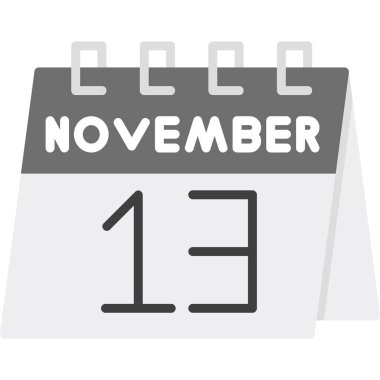 Kasım 10 - Takvim simgesi - vektör illüstrasyonu