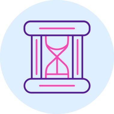 Kum saati ikonu. vektör illüstrasyonu