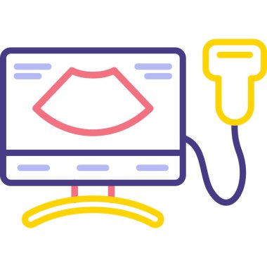 bilgisayar izleme simgesi, vektör illüstrasyonu