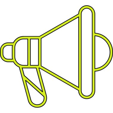 Megafon işareti. vektör illüstrasyonu