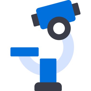 Mikroskop web simgesi basit vektör çizimi