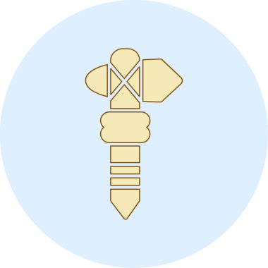 Vidanın simgesi. İnce çizgi tasarımı. Düz dizayn. vektör illüstrasyonu.