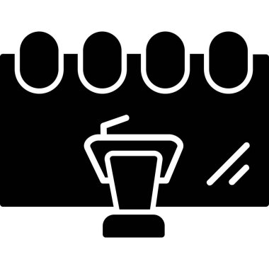 araba yıkama ikonu vektör illüstrasyonu