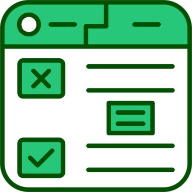 kontrol listesi simgesi, vektör