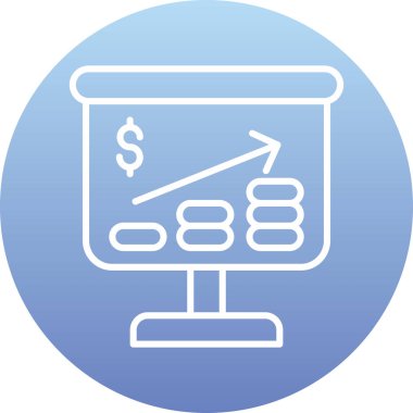 Dolar işaretli bir tabletin vektör simgesi