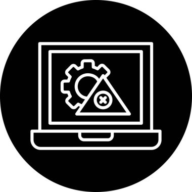 Dizüstü bilgisayar simgesi vektör çizimi