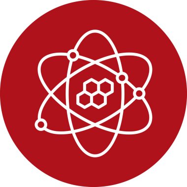 Atom simgesinin vektör illüstrasyonu